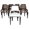 Set of 8 Fine French Art Deco Dining Chairs by D.I.M.
