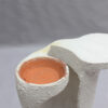 French Mid-Century Sculptural Roughcast-painted Terracotta Plant Holder
