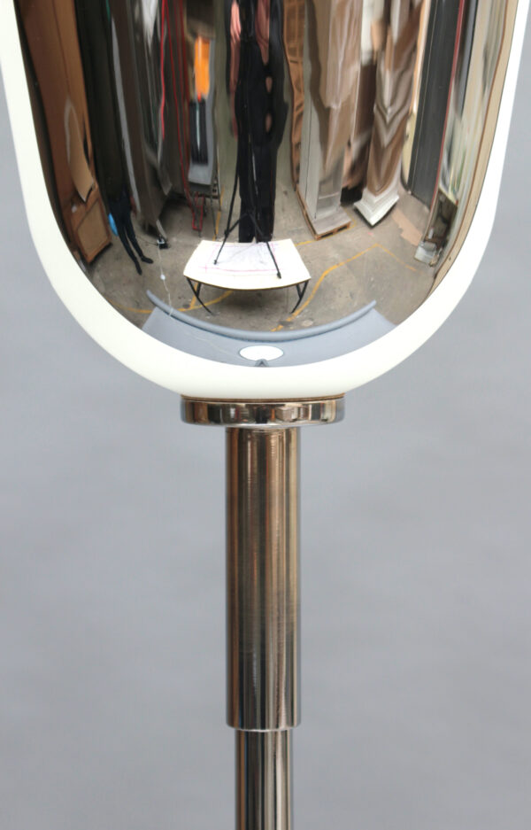 Fine French Mid-Century Chrome and Glass Floor Lamp by Jean Perzel - Image 11