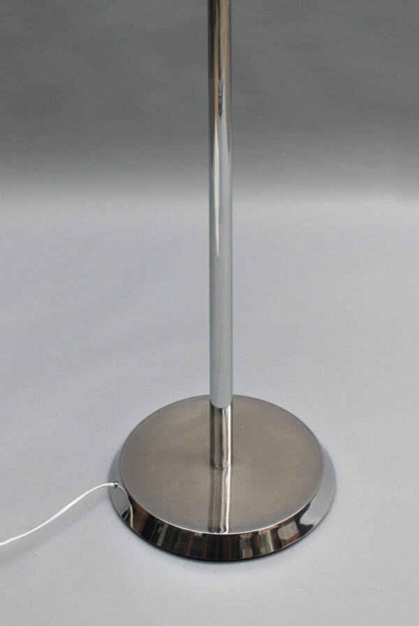 Fine French Mid-Century Chrome and Glass Floor Lamp by Jean Perzel - Image 12