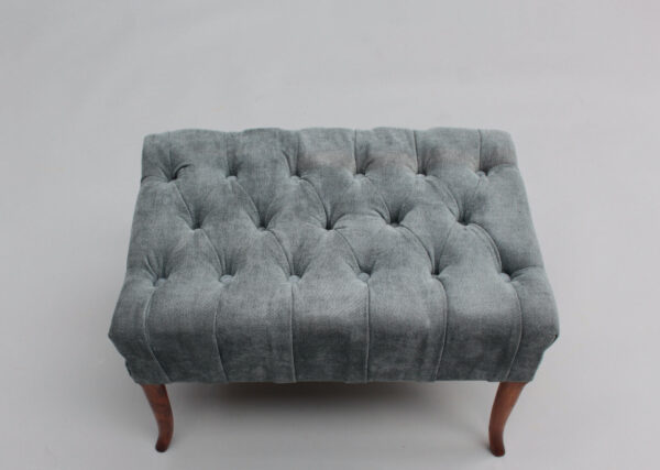 Pair of Italian Mid-Century Chesterfield Pouffes - Image 15