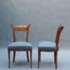 A Pair of Fine French Art Deco Cherry Wood Side Chairs