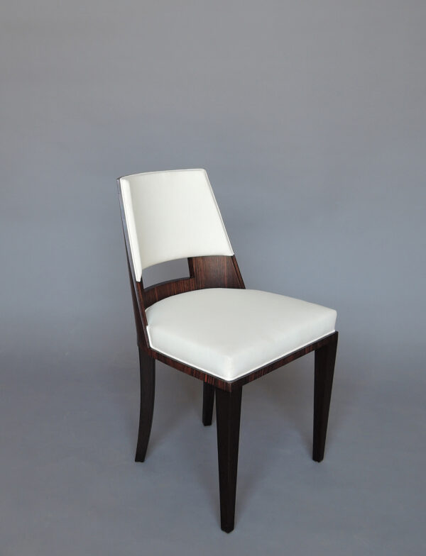 Set of 8 Fine French Art Deco Dining Chairs by D.I.M. - Image 4