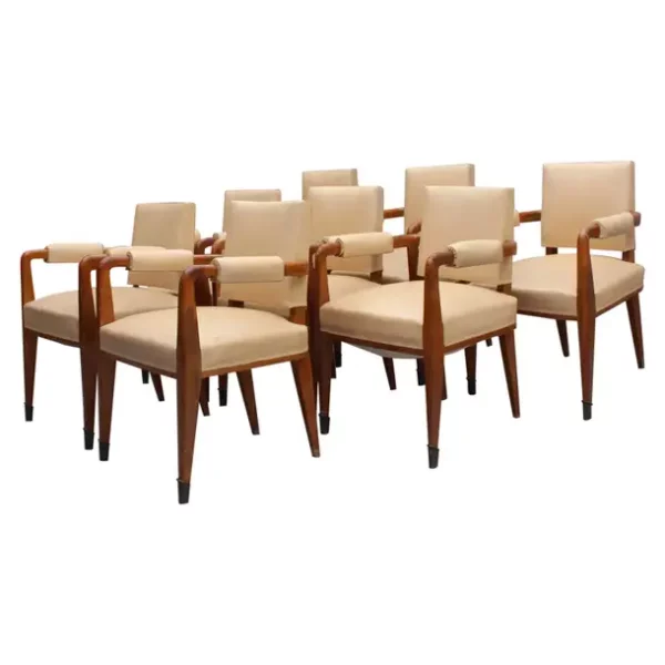 Set of 8 Fine French 1930s Armchairs