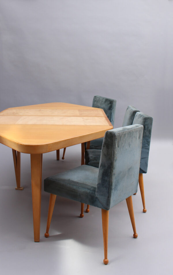 A Fine French 1950s Dining Set by Raoul Clement, 1 Table and 4 Chairs - Image 18