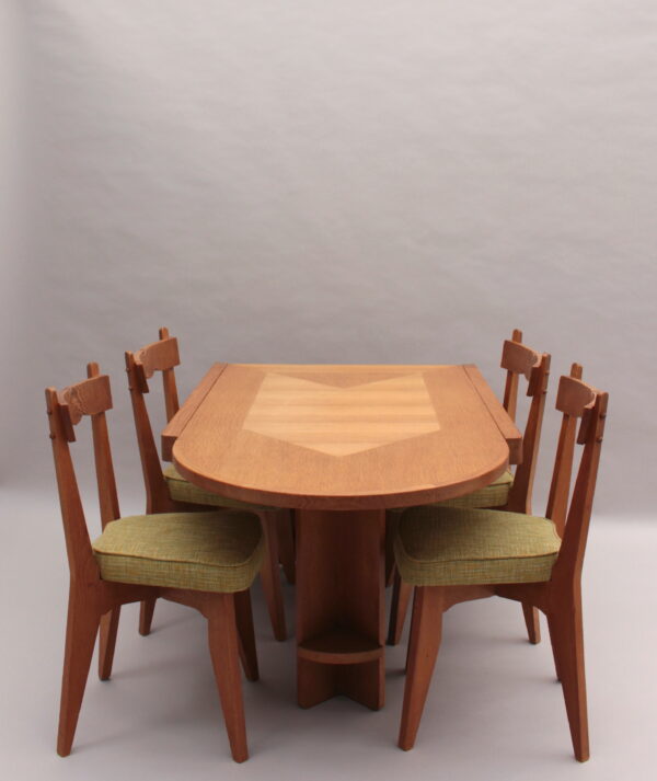 Fine French 1970s Oak Folding Table by Guillerme & Chambron - Image 15