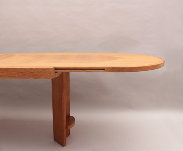 Fine French 1970s Oak Folding Table by Guillerme & Chambron - Image 12