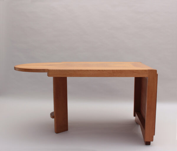 Fine French 1970s Oak Folding Table by Guillerme & Chambron - Image 2