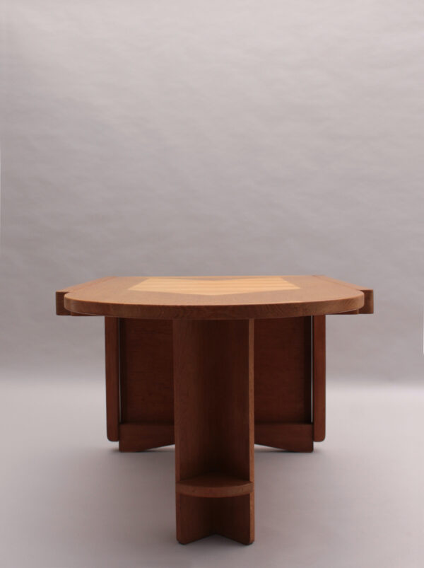 Fine French 1970s Oak Folding Table by Guillerme & Chambron - Image 10