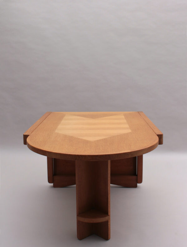 Fine French 1970s Oak Folding Table by Guillerme & Chambron - Image 8