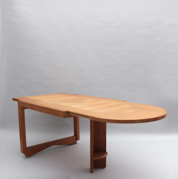 Fine French 1970s Oak Folding Table by Guillerme & Chambron - Image 7