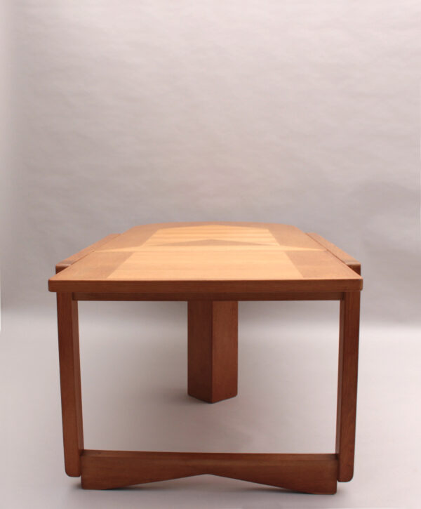 Fine French 1970s Oak Folding Table by Guillerme & Chambron - Image 5