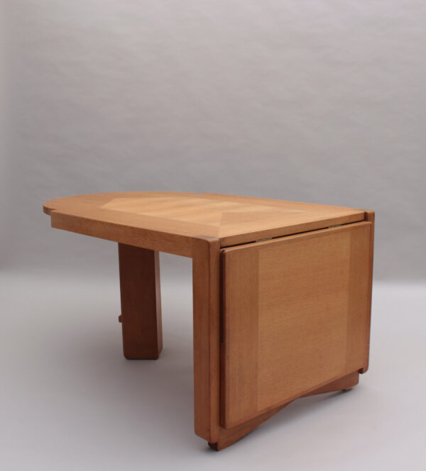 Fine French 1970s Oak Folding Table by Guillerme & Chambron - Image 3