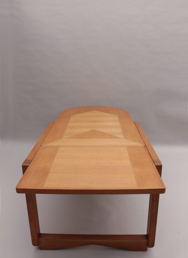 Fine French 1970s Oak Folding Table by Guillerme & Chambron - Image 6