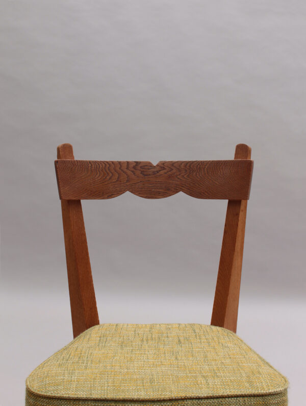 Set of 4 Fine French 1970s Oak Dining Chairs by Guillerme et Chambron - Image 10