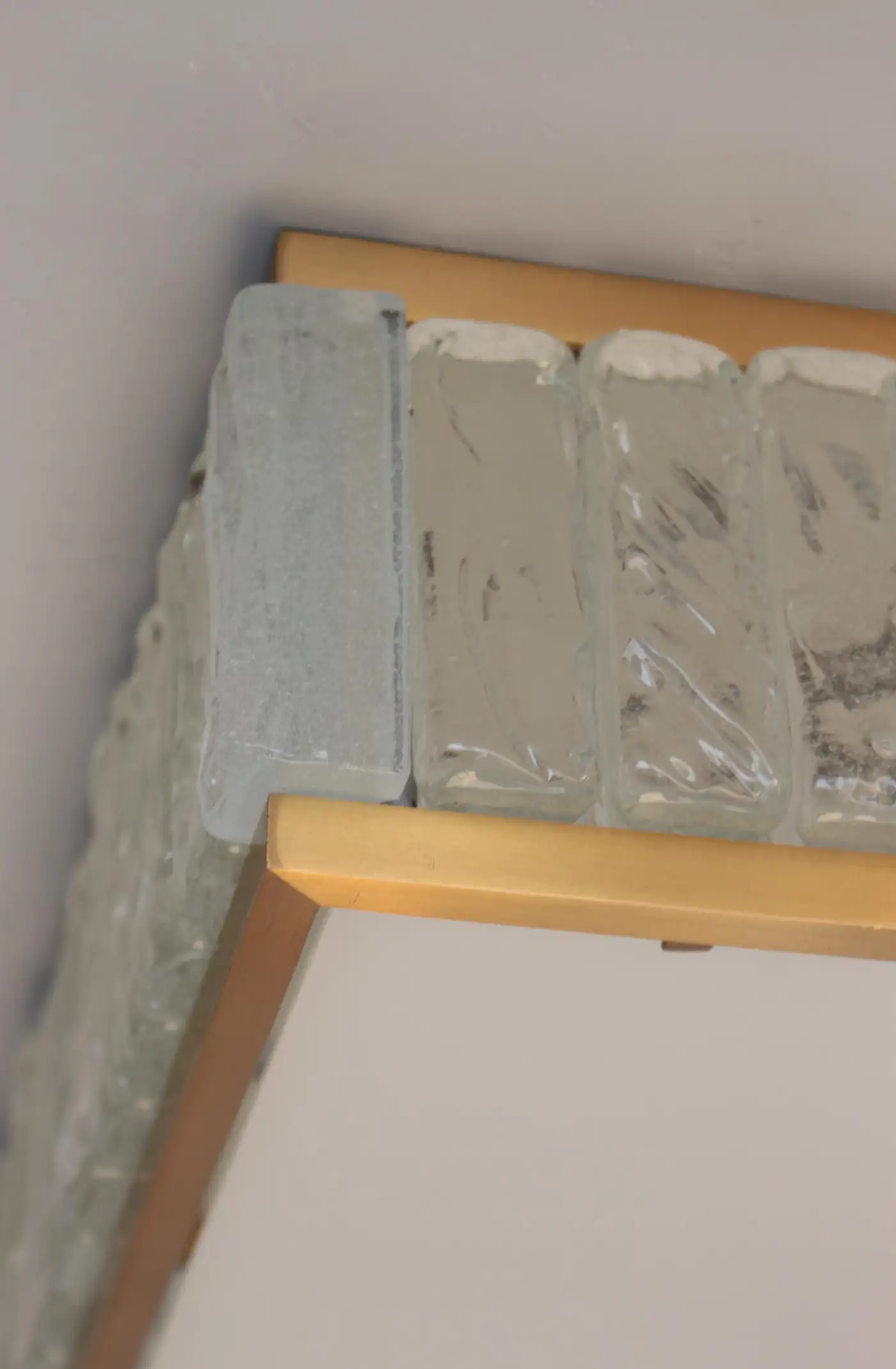 Fine 1970’s Brass and Glass Square “Queen's Necklace” Ceiling Light by Perzel - Image 10