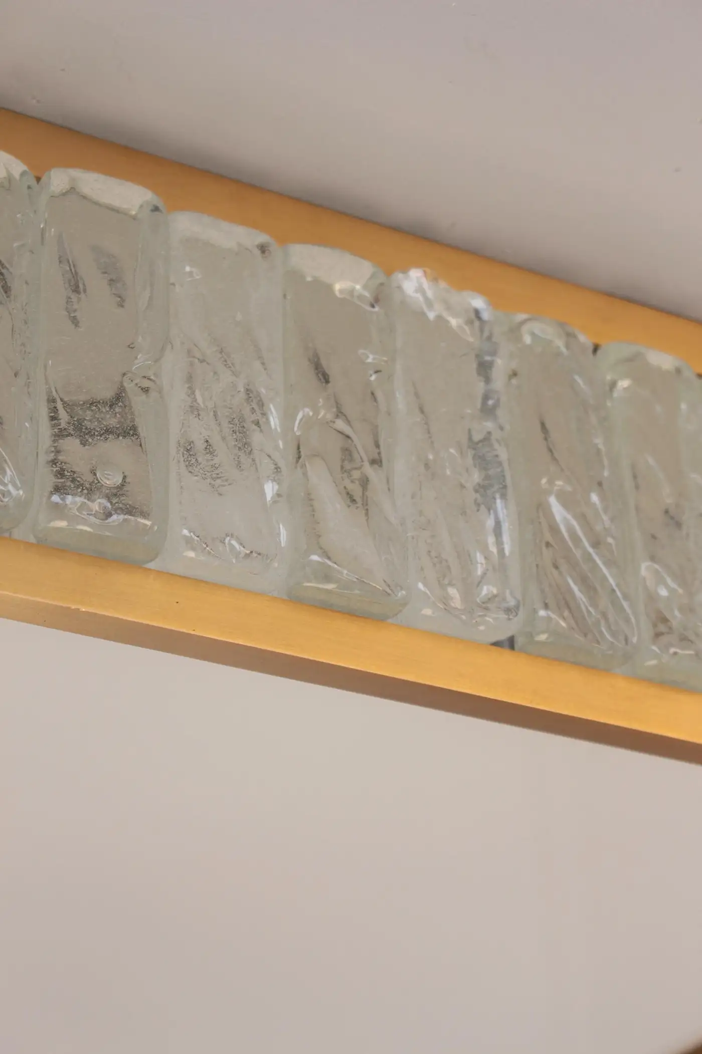 Fine 1970’s Brass and Glass Square “Queen's Necklace” Ceiling Light by Perzel - Image 13