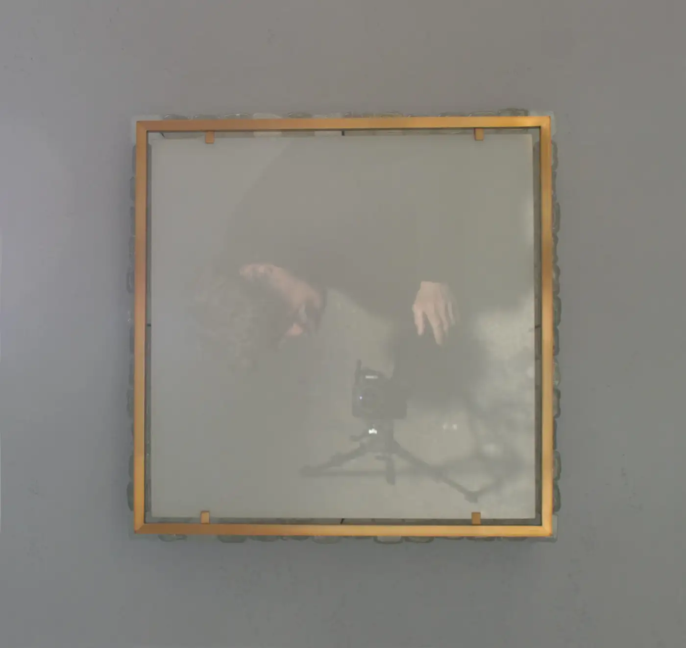 Fine 1970’s Brass and Glass Square “Queen's Necklace” Ceiling Light by Perzel - Image 8