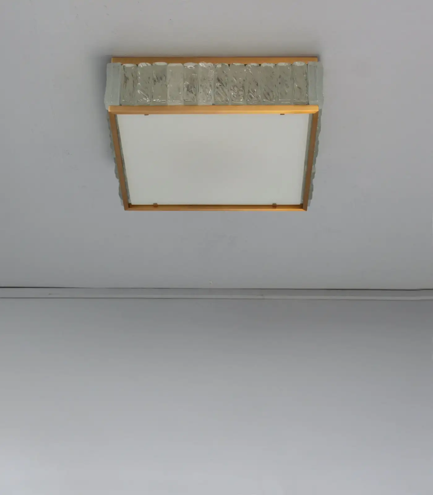 Fine 1970’s Brass and Glass Square “Queen's Necklace” Ceiling Light by Perzel - Image 6