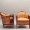 Pair of Fine French Art Deco Mahogany Armchairs by Paul Follot