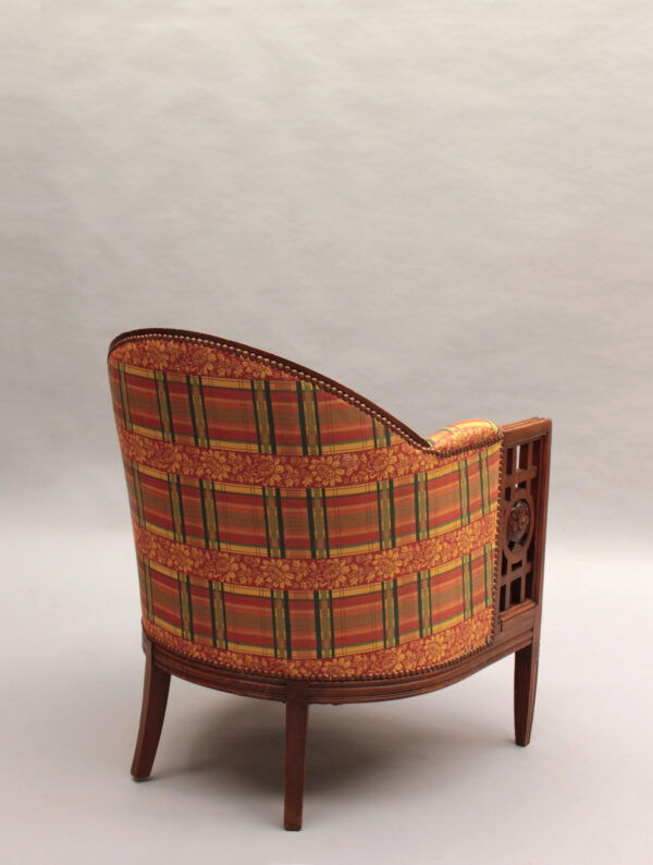 Pair of Fine French Art Deco Mahogany Armchairs by Paul Follot - Image 9