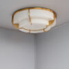 Large Fine French Art Deco Two-Tiered Flush Mount by Jean Perzel