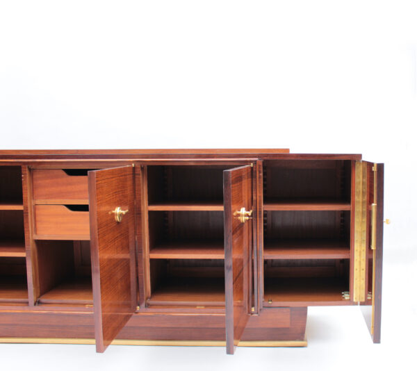 Fine French Art Deco Rosewood sideboard by Jules Leleu - Image 4