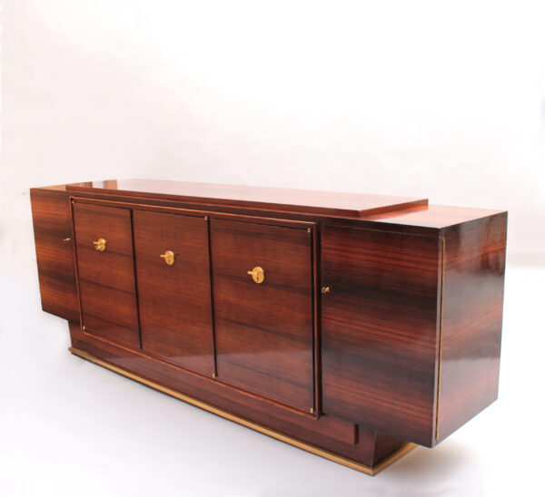 Fine French Art Deco Rosewood sideboard by Jules Leleu - Image 5