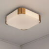Fine French Art Deco Glass and Bronze Ceiling or Wall Light by Perzel