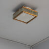Fine 1950s Brass and Glass Square “Queen Necklace” Ceiling Light by Perzel