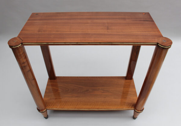 Fine French 1950s Two-Tiered Walnut Console - Image 14