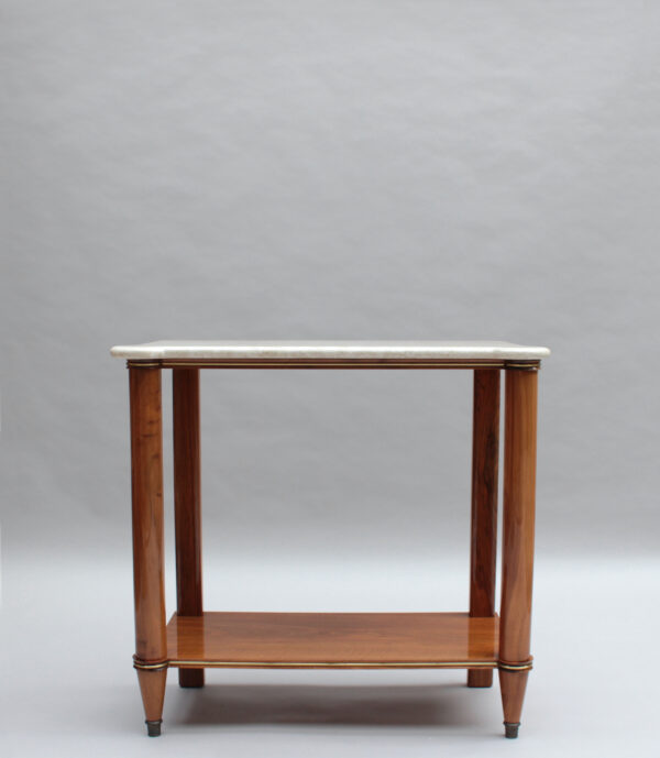 Fine French 1950s Two-Tiered Walnut Console - Image 2