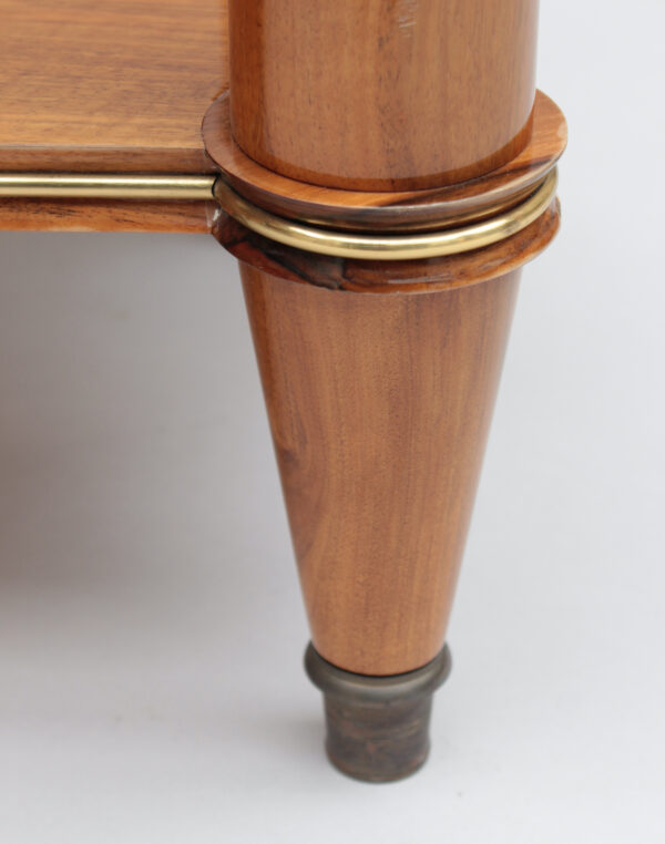 Fine French 1950s Two-Tiered Walnut Console - Image 16