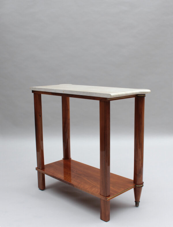 Fine French 1950s Two-Tiered Walnut Console - Image 6