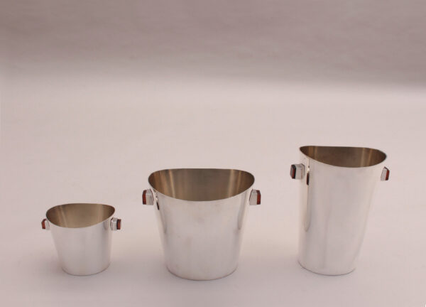 A set of 3 Fine 1970s Silver Plated Buckets - Image 2