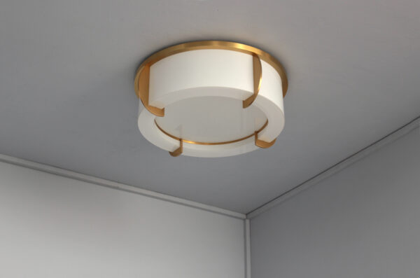 Fine French Art Deco Glass and Bronze Ceiling Light by Jean Perzel - Image 13