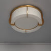 Fine French Art Deco Glass and Bronze Ceiling Light by Jean Perzel
