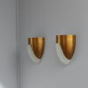 Pair of Fine French Art Deco Bronze and Glass Sconces by Jean Perzel