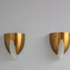 Pair of Fine French Art Deco Bronze and Glass Sconces by Jean Perzel