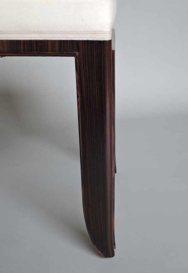 A Set of 8 Fine French Art Deco Macassar Ebony Dining Chairs by Paul Frechet - Image 12