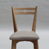 Set of 4 Fine French 1950s Oak Dining Chairs by Guillerme et Chambron