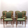 Set of 10 Fine French Art Deco Walnut Chairs by Dominique (8 Side and 2 Arm)