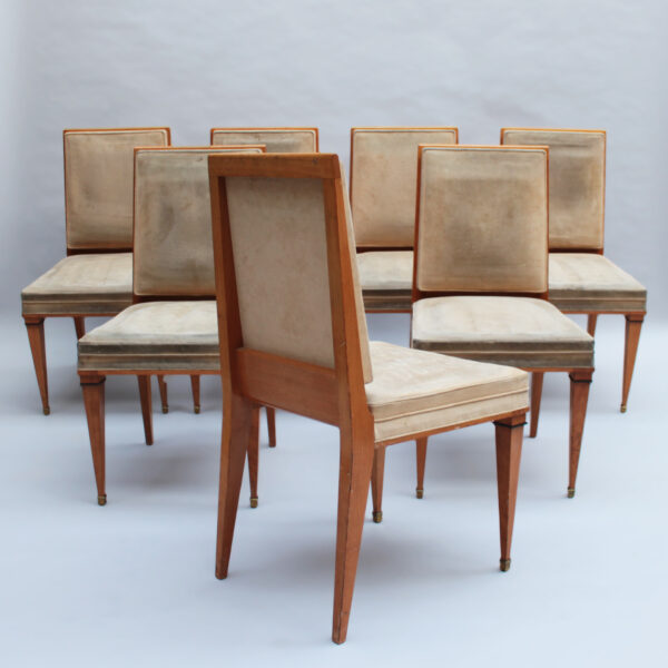 Set of 7 Fine French 1940s Dining Room Chairs - Image 17