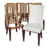 12 Fine French 1950s Mahogany Dining Chairs by Jacques Adnet