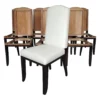 A Set of 8 Fine French Art Deco Macassar Ebony Dining Chairs by Paul Frechet