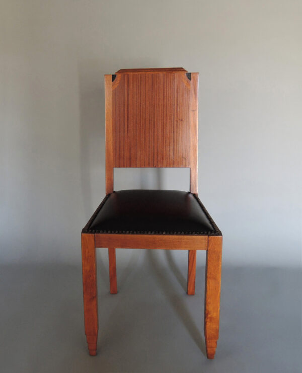 Set of 4 Fine 1930s Wooden Back Dining Chairs - Image 2