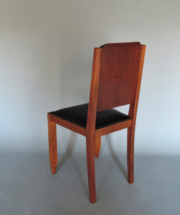 Set of 4 Fine 1930s Wooden Back Dining Chairs - Image 5