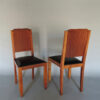 Set of 4 Fine 1930s Wooden Back Dining Chairs