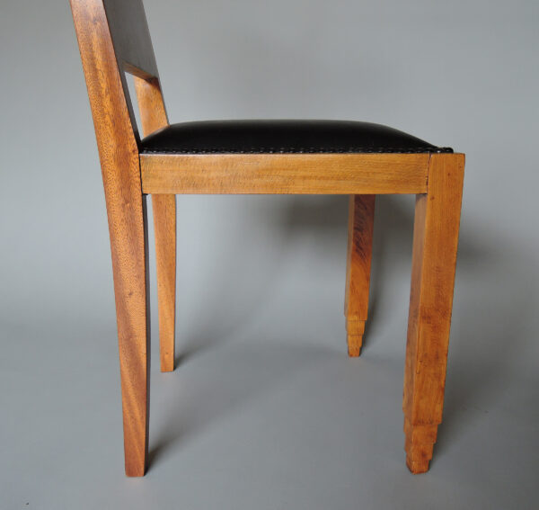 Set of 4 Fine 1930s Wooden Back Dining Chairs - Image 9