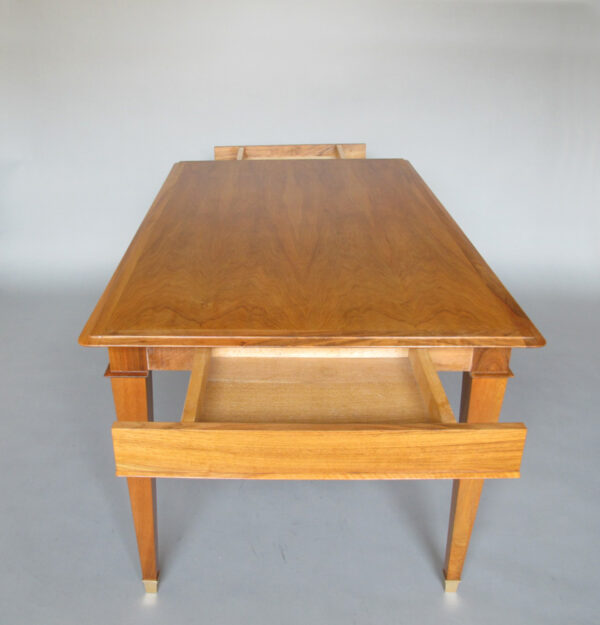 Fine French 1940s Extendable Walnut Dining/Writing Table - Image 9